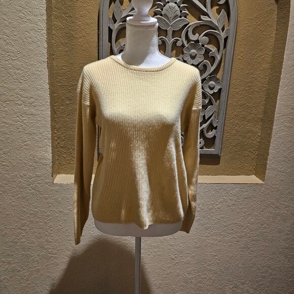 J.Crew 100% Ribbed Cashmere Sweater L Cabincore Soft Surrounding Nostalgic - Picture 3 of 16